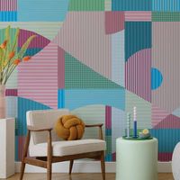 Papier peint panoramique Harmonies Linéaires, Couleurs 150 x 250cm