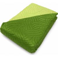 ART Couvre-lit matelassé bicolore en microfibre Manopesca Printemps Été Cm. 250x250 Vert