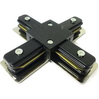 Giunto a X Connettore Per Binario Dei Faretti Led Modello X Colore Nero Per Monofase