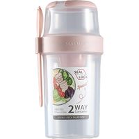 Tasse à Salade Faîche avec Fouchette et Suppot pou Vinaigette, 19 Oz/25,7 Oz Keep Fit Salade epas Shake Tasse, Potable Fuits Légumes Salade Tasses Conteneu pou Tavail Voyage(ose 760ml)
