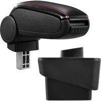 Mittelarmlehne Audi A1 mit Staufach Kunstleder Schwarz mit roten Nähten pro.tec