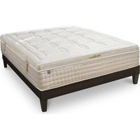 BELLECOUR LITERIE Ensemble EMPEREUR 140x200 cm Matelas Mémoire de forme + Sommier Bois