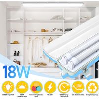 Randaco 10X LED Feuchtraumleuchte Badlampe Keller Wannenleuchte Tube Lamp 120cm 2 x 18W T8 Röhre Kaltweiß 6500K IP65
