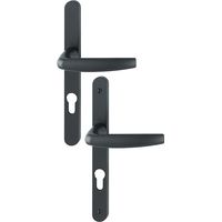 Atlanta 1530/300LMSGL Juego de puertas de chapa estrecha HOPPE Negro mate 9714 Key i Entr.70 - ép.68/77 - 3354592
