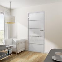 Tür Drehtür Glastür 834 x 1972 DIN links DIN rechts mit Beschlag ESG Blockstreifen Wohnungstür - Tür + Beschlag DB05