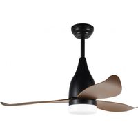 Sconosciuta Garigliano VSPL1120 Ventilatore da Soffitto Diametro 112 cm con Luce LED e Controllo Vocale - Marrone / Nero