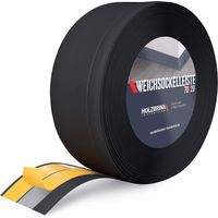 HOLZBRINK Weichsockelleiste selbstklebend PVC 70x20mm, 100 m (4x25m) Küchenleiste Arbeitsplatte Abschlussleiste selbstklebend für Badezimmer Farbe: Schwarz