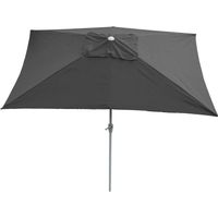 Parasol N 23, Parasol de jardin, 2x3m, rectangulaire, inclinable, Polyester/Alu 4,5kg, anthracite