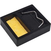 (2 Pieces) Mini Portable Soldering Iron Stand Rectangle Tiny Welding Torch Holder with Soldering Sponge to Clean and Support Soldering Iron Tip