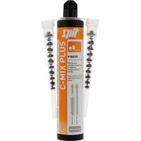 Spit – Cartouche scellement CMIXPLUS gris 300 ml pour béton armé – Résine à durcissement rapide – 2 buses incluses – 55866