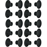 Cyclingcolors – Lot de 20 cache trou bouchon plastique 5mm x 10mm noir RAL 9005 – Pour finition soignée sur murs et meubles – Protection durable