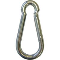 Mousquetons standards sans oeil "forme poire" - acier zingué 4mm - 6mm