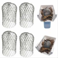 Filtres de Gouttière en Aluminium Grille Protection Gouttiere Protège-gouttières en Métal Protection Gouttiere Feuilles pour Maison, Avant-toit, Fossé, Égout 4 Pièces