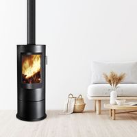 Poêle à bois étanche - SUPRA Chloé 7 kW Avec TOP pierre ollaire gris claire