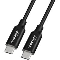 Tecno 24.218 USB Kabel 1 m USB C Schwarz