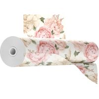 Papel pintado de flores rosas para pared, 10 m