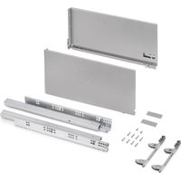 Emuca Cajón exterior Vertex 3D 60kg de altura 242mm, profundidad 500mm, Acero, Pintado aluminio