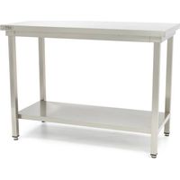 Table en acier inoxydable - 140 x 60cm - Hauteur réglable - Maxima