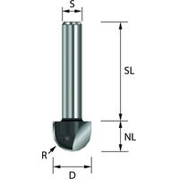 EDESSÖ HW- (HM) fraise à chanfreiner, Z=2, diamètre 12 NL9,5, GL42 S8 W R6