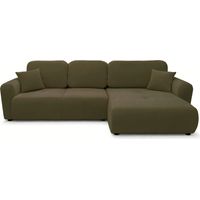 Selsey OLIDO - Canapé d'angle convertible en L - velours hydrophobe olive