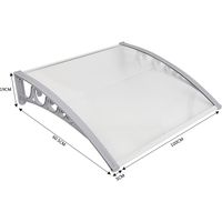 Skecten Marquesina para Puertas Ventanas Toldo Refugio de Nieve, Porche Delantero, Sombra Exterior, Techo, hecho en Cubierta de Policarbonato 60x100cm