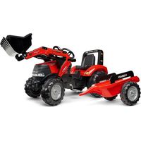 Retroexcavadora Case IH con remolque FALK F996AM