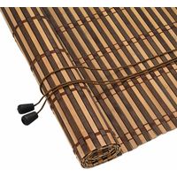 Estor enrollable Marrón 130 x 220 cm Bambú vidaXL