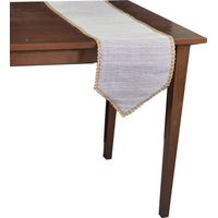 Rechteckige Läufertischdecke aus weißem Stoff, cm30x150