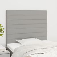 vidaXL Tête de lit Gris clair 80x5x118/128 cm Tissu