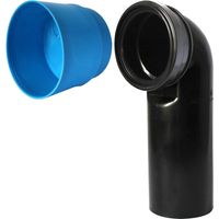 Curva 90° per scarico WC con tappo cantiere incluso