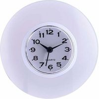 Heaveant Orologio da parete, Orologio da doccia per bagno, Mini orologio da doccia impermeabile con grande ventosa per camera da letto, cucina, bagno, soggiorno (bianco)