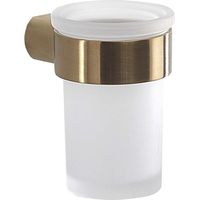 Sapho Gedy Pirenei - Zahnputzbecher mit Halter, Milchglas/Gold matt PI1088