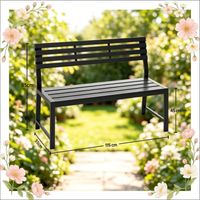 Banc d'extérieur, banc de jardin avec dossier, banc de parc (uniquement avec banc de parc)
