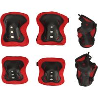 Genouillères et coudières pour enfants, en mousse souple et respirante, pour le roller et le skateboard (rouge).