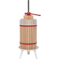 Prensa de vino y fruta con paño de tela 30 L madera de roble vidaXL