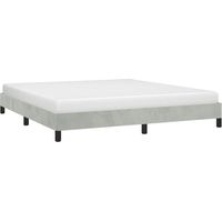 vidaXL Struttura letto senza Materasso Grigio Chiaro California King Velluto