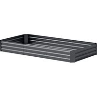 Outsunny Letto per Orto Rialzato da 835L in Acciaio 240x120x30cm Grigio Scuro