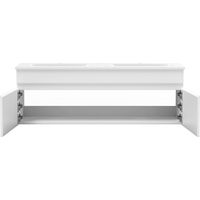 Ensemble meuble et vasque et miroir lumineux 120cm Acezanble meuble Salle de Bain Blanc