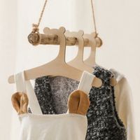 Tigrezy Lot de 30 cintres en bois pour vêtements de bébé - Pour vêtements de bébé - Pour chambre d'enfant