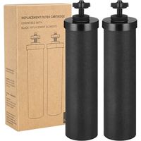 Cartouche de filtration de 7 pouces noire pour purificateur d eau lot de 2 cartouches actifs