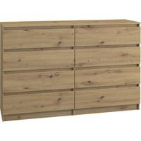 MILAN Large modern chest of 8 drawers living room bedroom Dimensions 97x120x40 Minimalist design Storage furniture