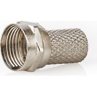 Connettore f dritto maschio nichelato 75 ohm twist on diametro ingresso cavo 75 mm lega di zinco argento 25 pz sacchetto di plastica 38754318 38754318 38754318 38754318