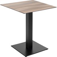 Table à manger 70 x 70 cm revêtement chêne foncé