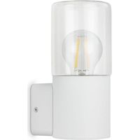 TELEFUNKEN - Lampada da esterno IP44, Lampada da parete per esterni, E27 max. 12W, Bianco, 195x85x110 mm (LxWxH)