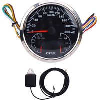 Ortviai Compteur GPS multifonction 110 mm pour camping-car, bateau et camion – CXA097, cadran noir et lunette argentée