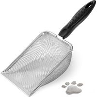 Bac à litière pour chat, Bac à litière pour chat, Bac à litière pour chat, Bac à litière en acier inoxydable, Bac à litière facile à nettoyer (Noir)