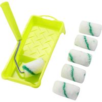 Paint rollers, framed high-density fabric rollers, trays, mini paint roller replacement packs, 2-inch (approx. 5.1 cm) painting supplies, suitable for small DIY stencil projects (8-pack)