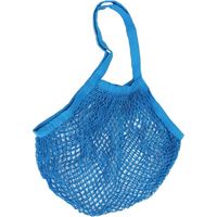 Sac Filet En Coton Bleu Turquoise - Sidebag