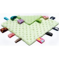 Baby Appease Towel Comfortable Baby Tag Security Blanket with Colorful Tags Soft Comforter Plush Soo
