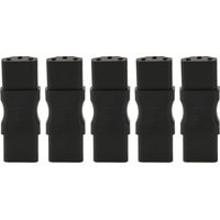 5-teiliges IEC320 C13-zu-C13-Adapterkabel (2500 W) für Server-PDU/USV/Laptop